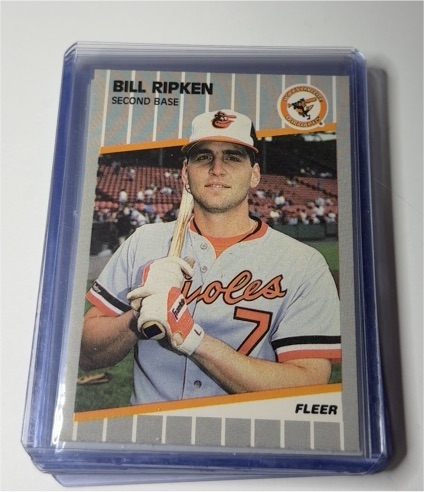 1989 Fleer #616 Bill Ripken Black Box on Bat Knob — front