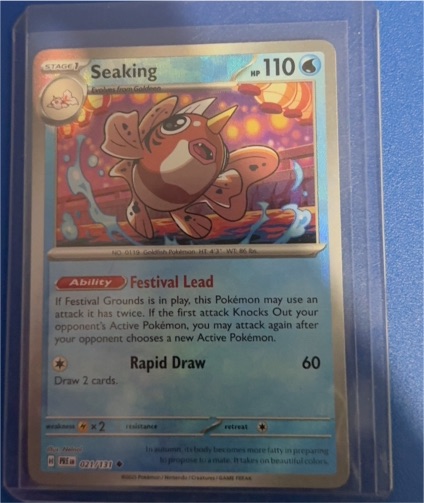 2025 Pokémon Prismatic Evolutions #021 Seaking — front