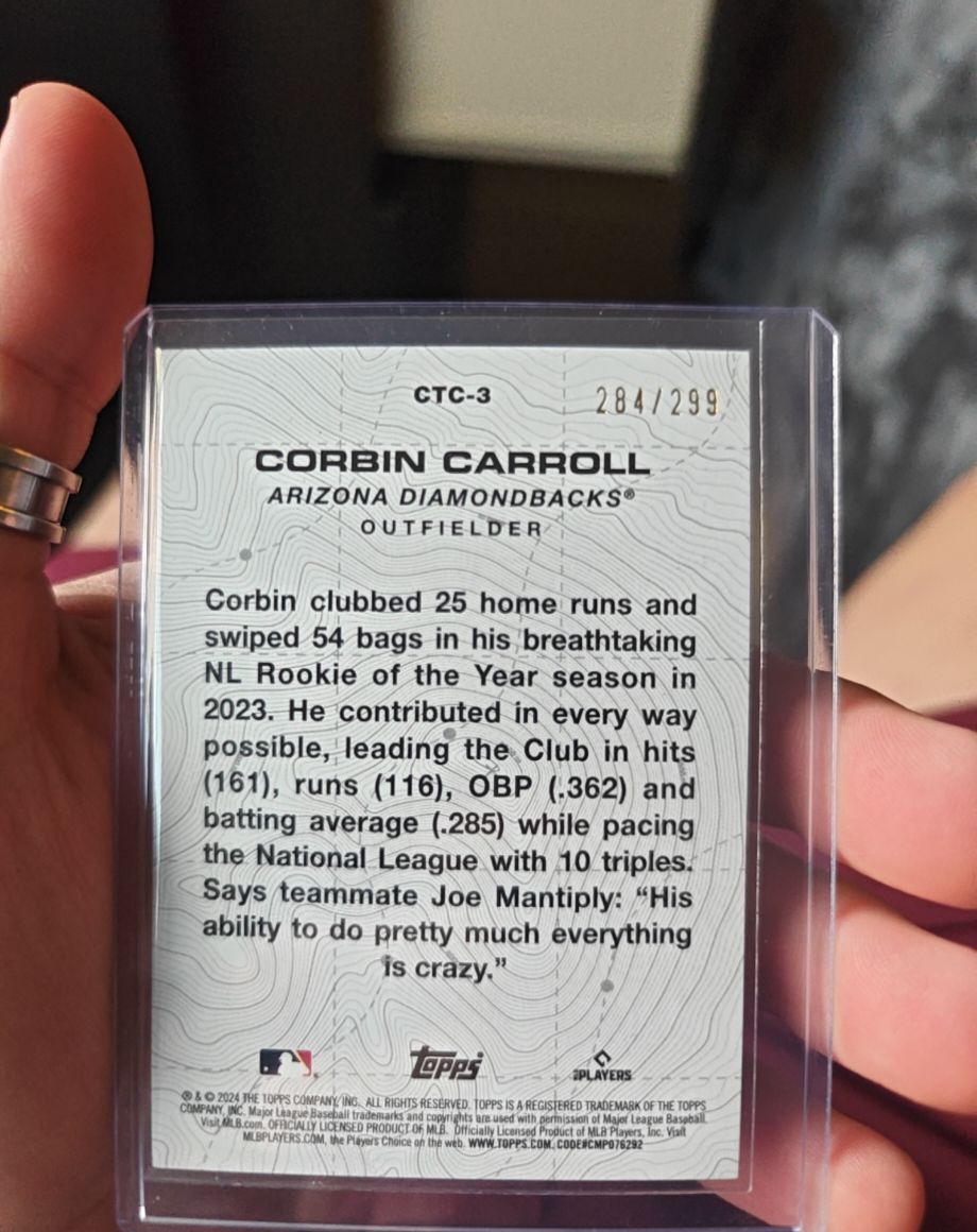 2024 Topps Corbin Carroll #CTC-3 — front