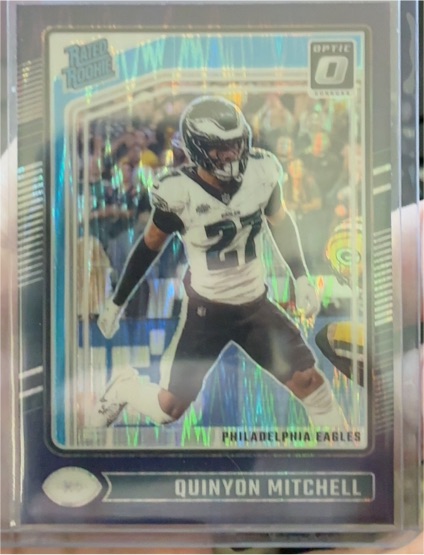 2024 Panini Donruss Optic #282 Quinyon Mitchell Purple Shock Rated Rookie — front