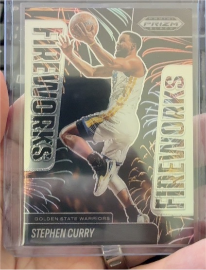 2024-25 Panini Prizm Black #2 Stephen Curry Fireworks — front