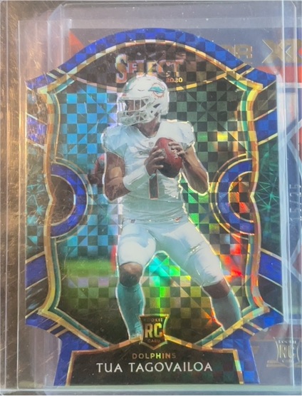 2020 Panini Select Concourse Blue Checkerboard Die Cut #45 Tua Tagovailoa — front