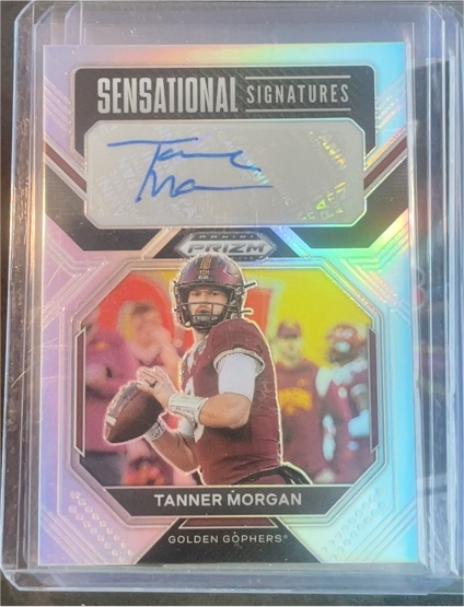 2023 Panini Prizm Draft Picks #SS-TAM Tanner Morgan Sensational Signatures — front