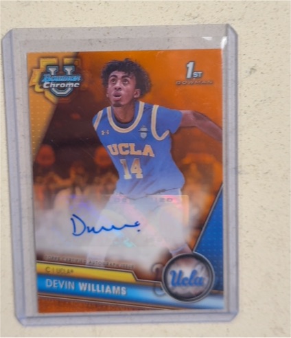 2023-24 Bowman Chrome University #BCPA-DWI Devin Williams — front