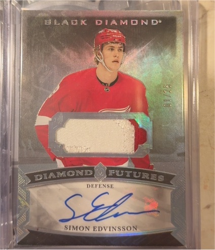 2023-24 Upper Deck Black Diamond Diamond Futures #Simon Edvinsson — front