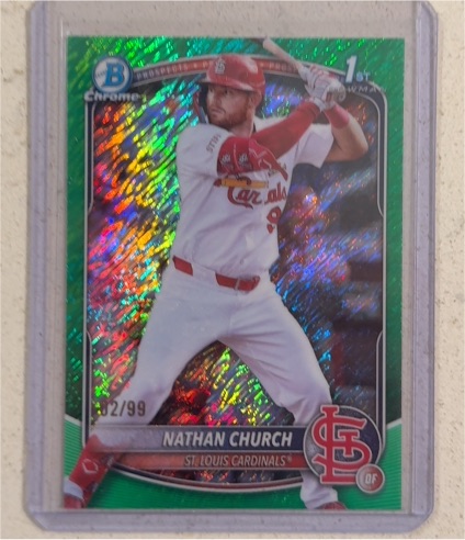 2025 Bowman Chrome Prospects #BCP-192 Nathan Church — front