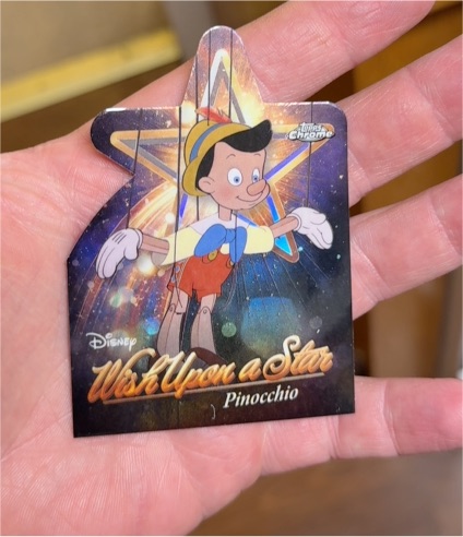 2025 Topps Disney Wonder #W-1 Pinocchio Wish Upon a Star Chrome Insert — front