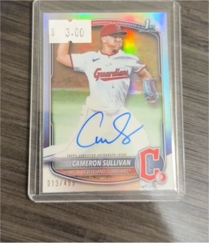 2025 Bowman Chrome Prospect Autographs #CPA-CS Cameron Sullivan — front