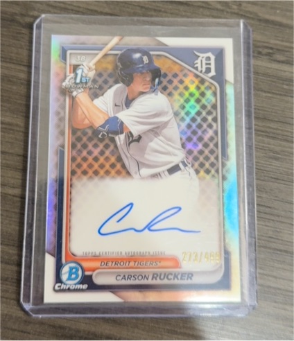 2024 Bowman Chrome Prospect Autographs #CPA-CR Carson Rucker — front