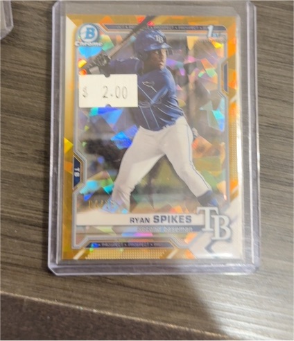 2021 Bowman Chrome Draft #BD-63 Ryan Spikes — front