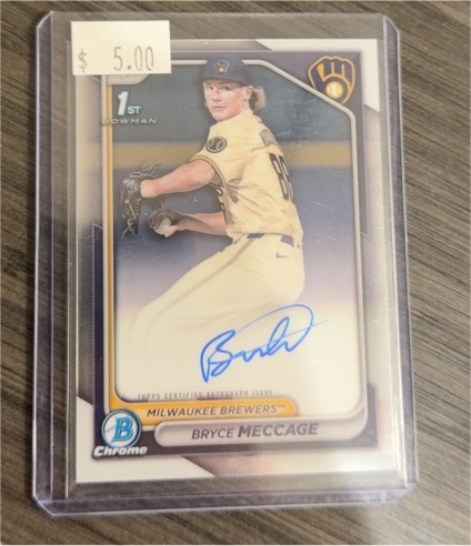 2024 Bowman Chrome #CPA-BME Bryce Meccage — front