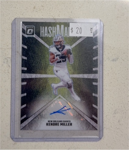 2024 Panini Donruss Optic #HM-KMR Kendre Miller Hash Marks Auto New Orleans Saints — front