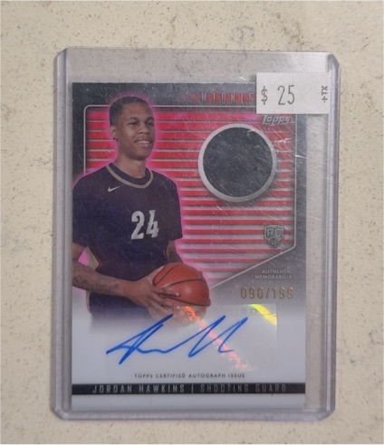 2024 Topps Midnight #090 Jordan Hawkins Rookie Patch Auto — front