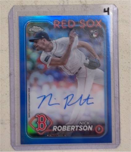 2024 Topps Chrome #RA-NR Nick Robertson Boston Red Sox Rookie Auto — front