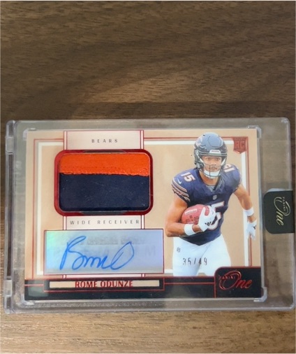 2024 Panini One Rookie Patch Auto Rome Odunze — front