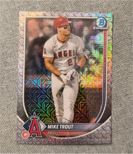 2025 Bowman Chrome #27 Mike Trout — front