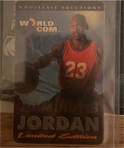 1996 World Com 10 Minute Phone Card Michael Jordan — front