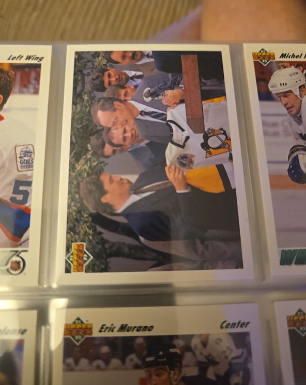 1991-92 Upper Deck #47 Mario Lemieux George H.W. Bush — front