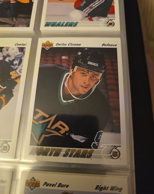 1991-92 Upper Deck #51 Enrico Ciccone Minnesota North Stars — front