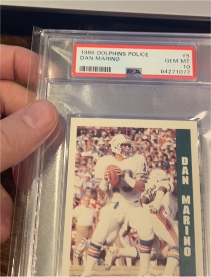 1986 Dolphins Police #5 Dan Marino — front