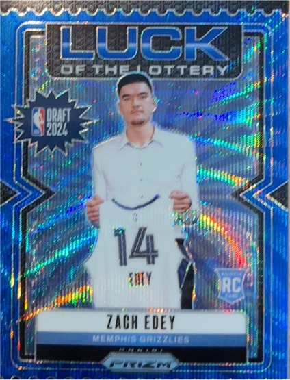 2024-25 Panini Prizm #3 Zach Edey Luck of the Lottery — front