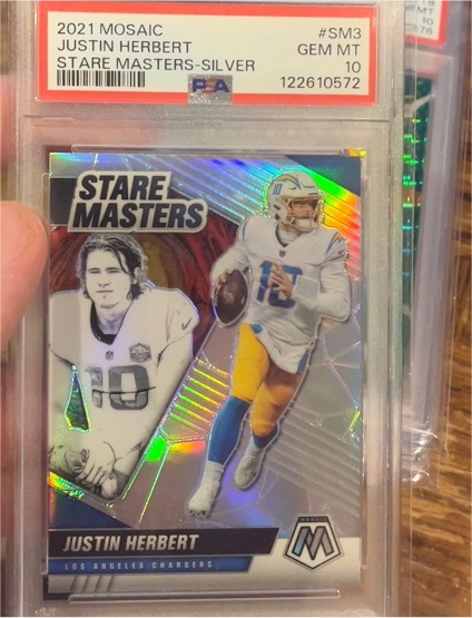 2021 Panini Mosaic Stare Masters Silver #SM3 Justin Herbert — front