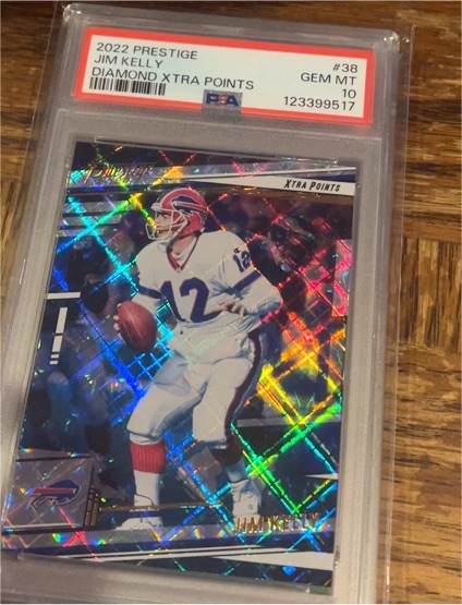 2022 Panini Prestige #38 Jim Kelly Diamond Xtra Points — front