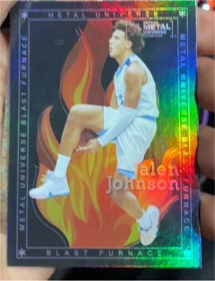 2021 Skybox Metal Universe Champions Blast Furnace #BF-21 Jalen Johnson — front