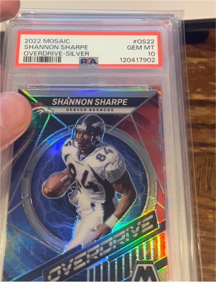2022 Mosaic #OS22 Shannon Sharpe Overdrive-Silver — front