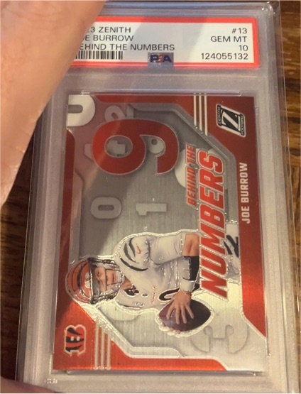 2023 Panini Zenith Behind the Numbers #13 Joe Burrow — front