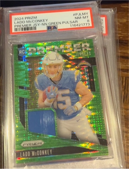2024 Panini Prizm Premier Jerseys #PJLMY Ladd McConkey — front