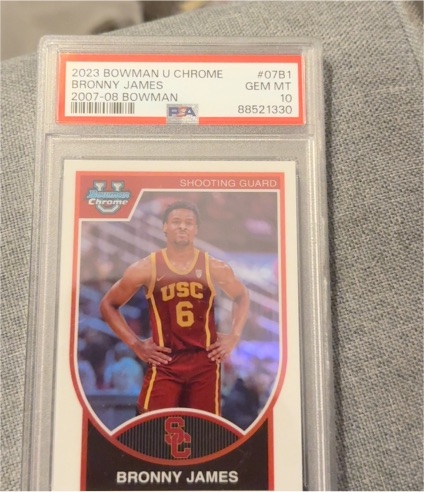 2023 Bowman U Chrome 2007-08 Bowman #07B1 Bronny James — front
