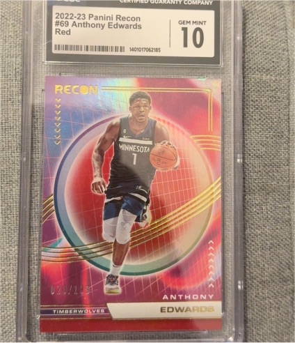 2022-23 Panini Recon #69 Anthony Edwards Red — front