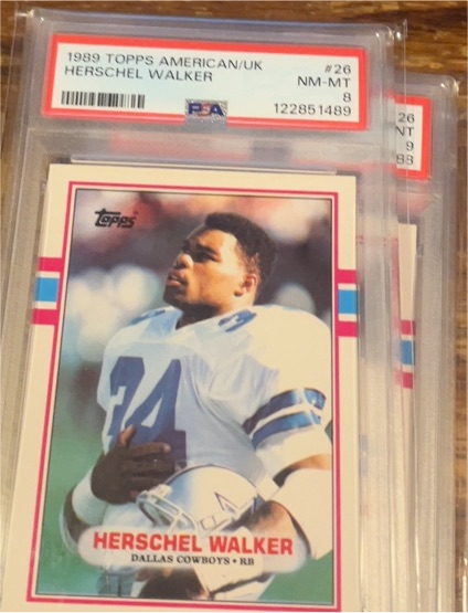 1989 Topps American/UK #26 Herschel Walker — front