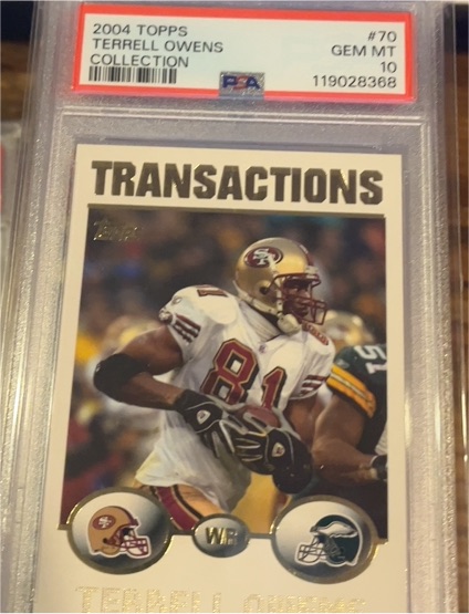 2004 Topps #70 Terrell Owens Transactions Collection — front