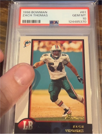 1998 Bowman #61 Zach Thomas — front