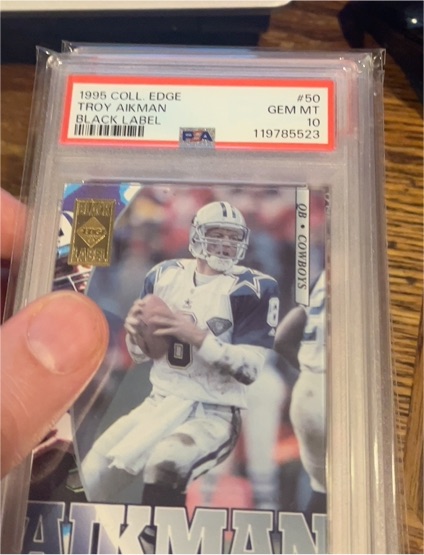 1995 Collector's Edge Black Label #50 Troy Aikman — front