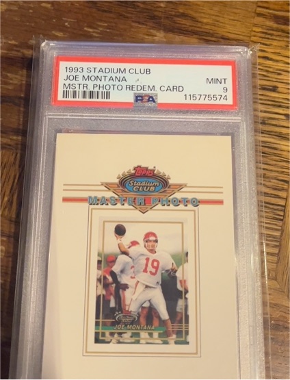 1993 Topps Stadium Club Master Photo #Joe Montana — front