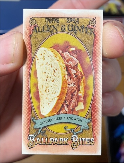 2024 Topps Allen & Ginter Mini Ballpark Bites #BB-29 Corned Beef Sandwich — front