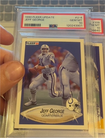 1990 Fleer Update #U-4 Jeff George — front