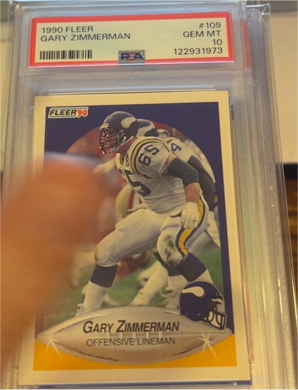 1990 Fleer #109 Gary Zimmerman — front