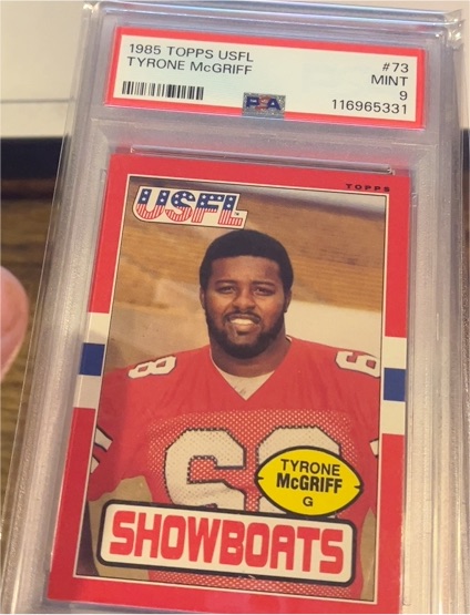 1985 Topps USFL #73 Tyrone McGriff — front