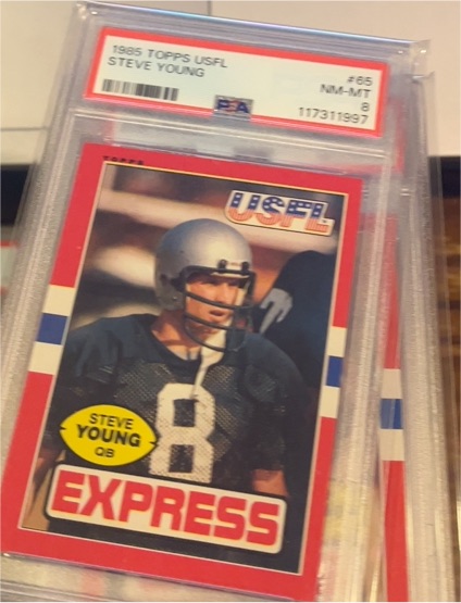 1985 Topps USFL #65 Steve Young — front