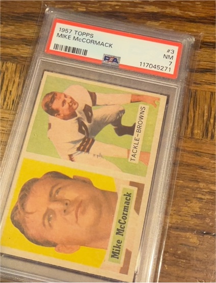 1957 Topps #3 Mike McCormack — front