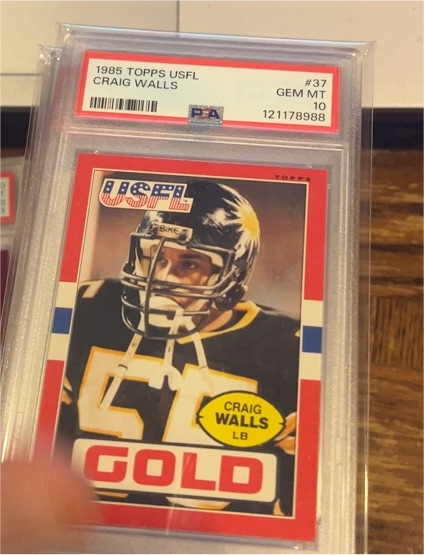 1985 Topps USFL #37 Craig Walls — front