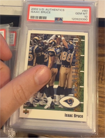 2002 UD Authentics #80 Isaac Bruce — front