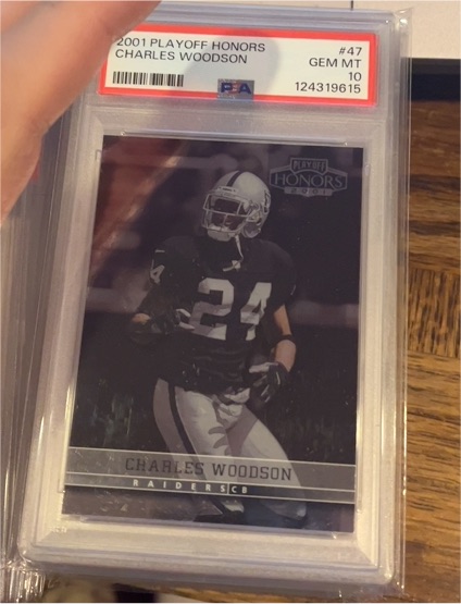 2001 Playoff Honors #47 Charles Woodson — front