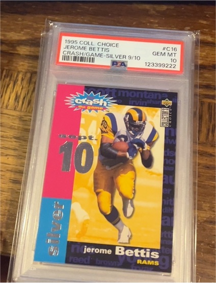 1995 Upper Deck Collector's Choice #C16 Jerome Bettis Crash/Game Silver — front