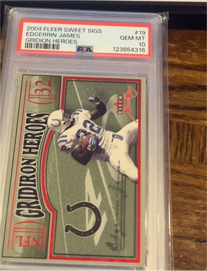 2004 Fleer Sweet Sigs #19 Edgerrin James Gridiron Heroes — front