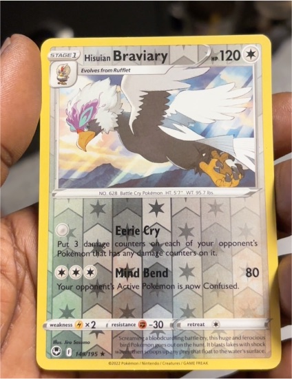 2022 Pokémon Silver Tempest #149 Hisuian Braviary — front